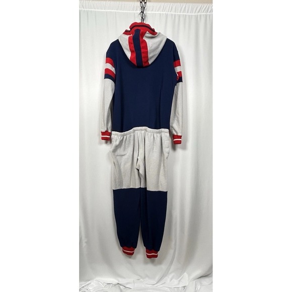 New England Patriots Sportsedo One Piece Pajama Adult Sm. Lounge Outfit Football - Picture 2 of 10